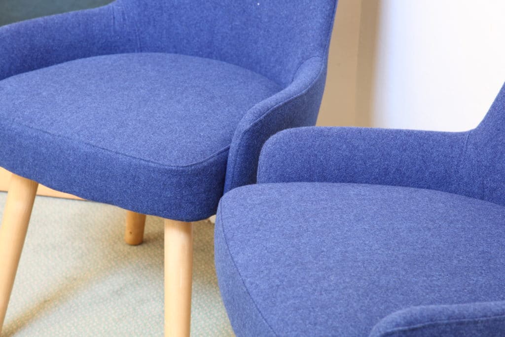 Epsom College Blue Chair Close Up