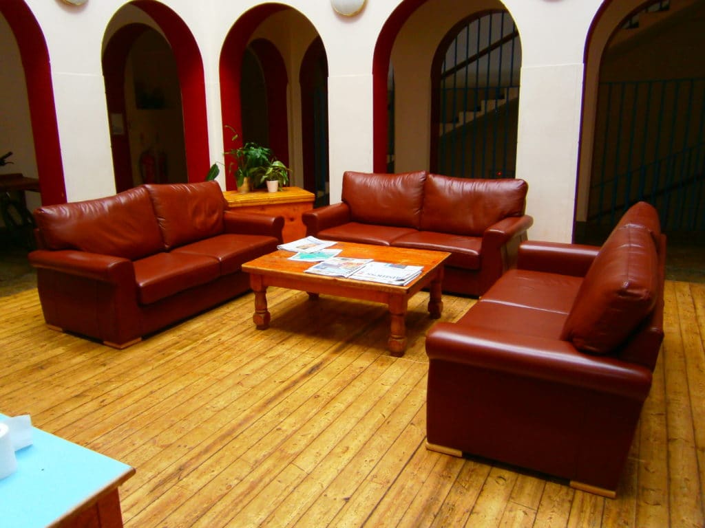 Marlborough College leather sofas