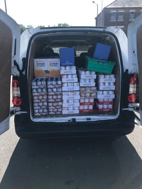 Witley Jones volunteering for Franche Community Church Foodbank
