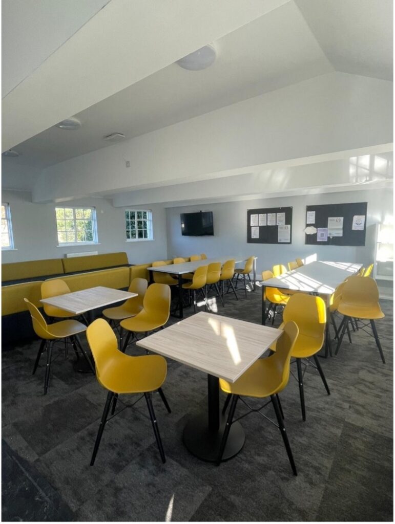 Communal seating at Oxford International College Brighton
